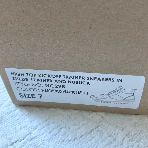 NEW Madewell High Top Kickoff Trainer Sneaker Suede Weathered Walnut Multi 6.5 7 - Picture 4 of 16